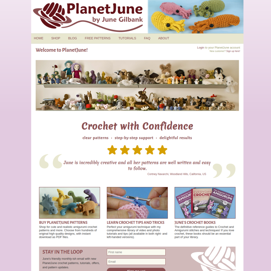 planetjune.com homepage screenshot