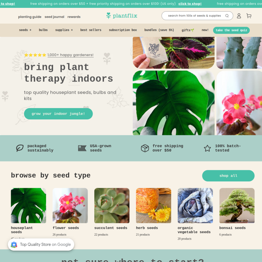 plantflix.com homepage screenshot