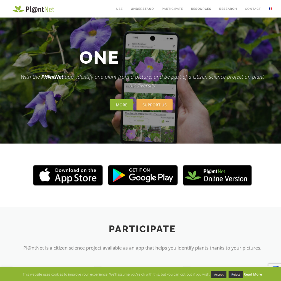 plantnet.org homepage screenshot