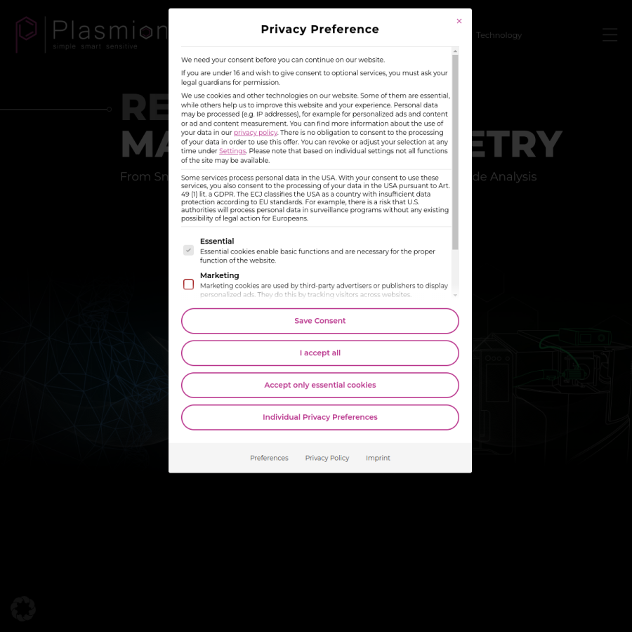 plasmion.com homepage screenshot