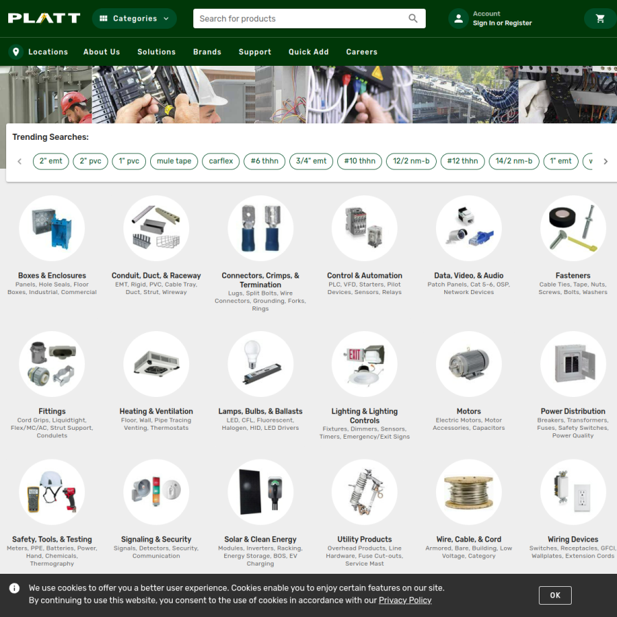 platt.com homepage screenshot