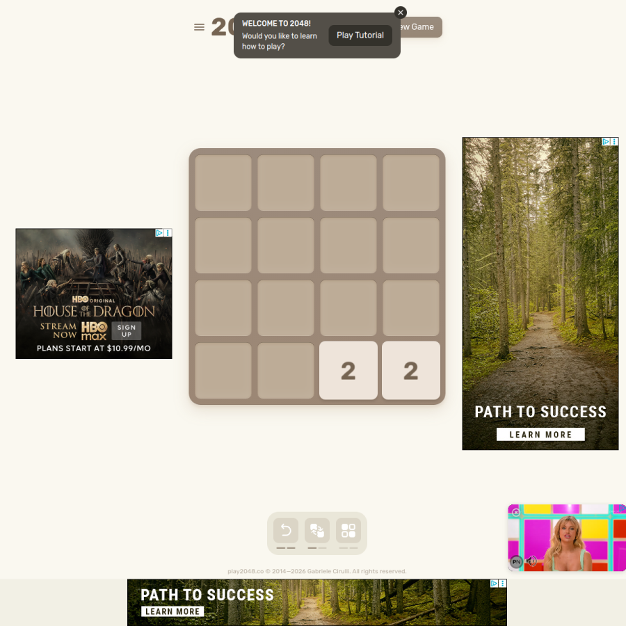 play2048.co homepage screenshot