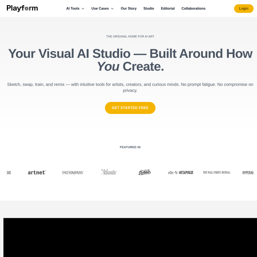 playform.io homepage screenshot