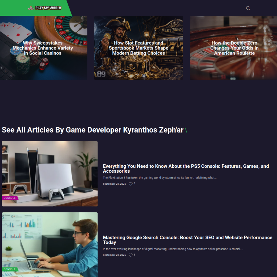 playmyworld.com homepage screenshot