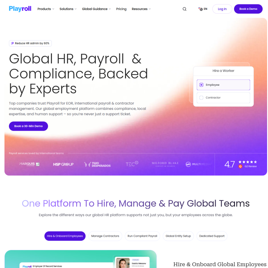 playroll.com homepage screenshot