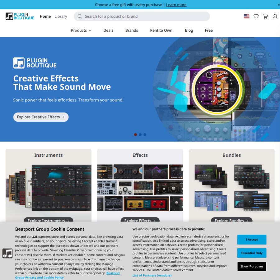 pluginboutique.com homepage screenshot