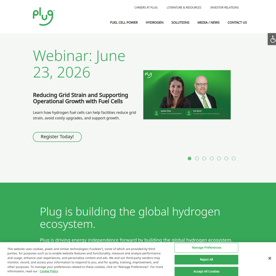 plugpower.com homepage screenshot