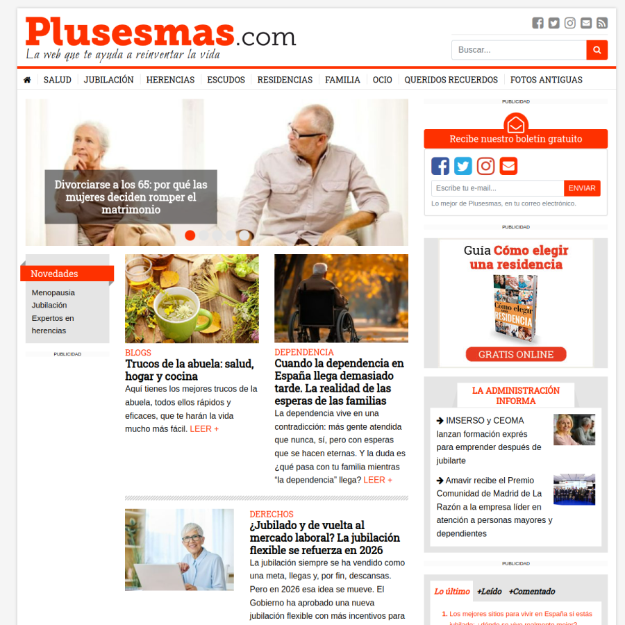 plusesmas.com homepage screenshot