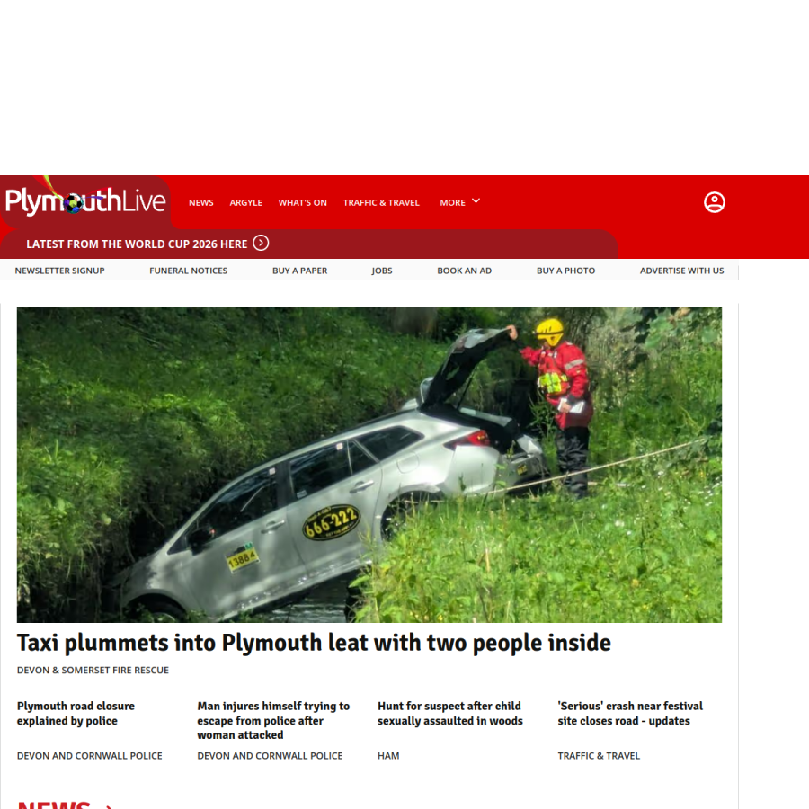 plymouthherald.co.uk homepage screenshot