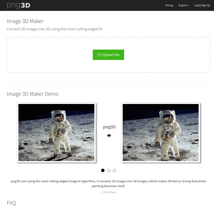 png3d.com homepage screenshot