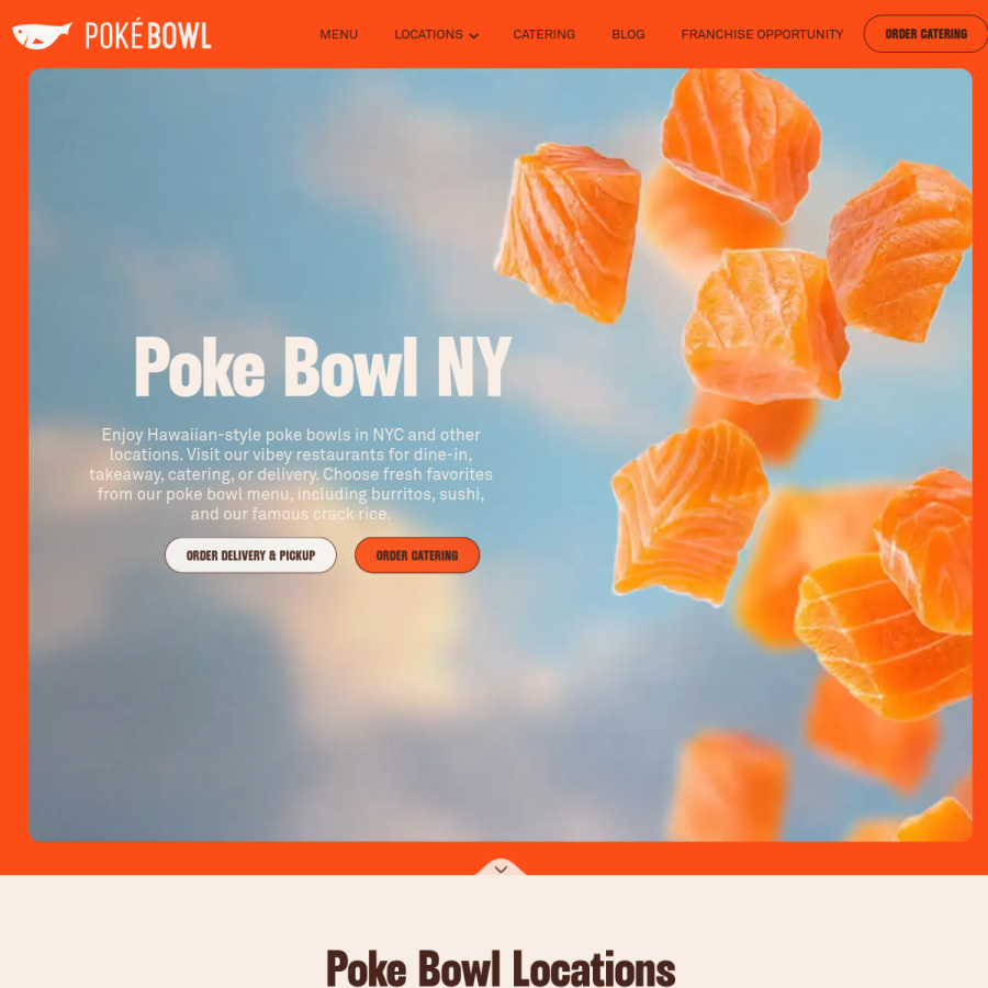 pokebowlny.com homepage screenshot