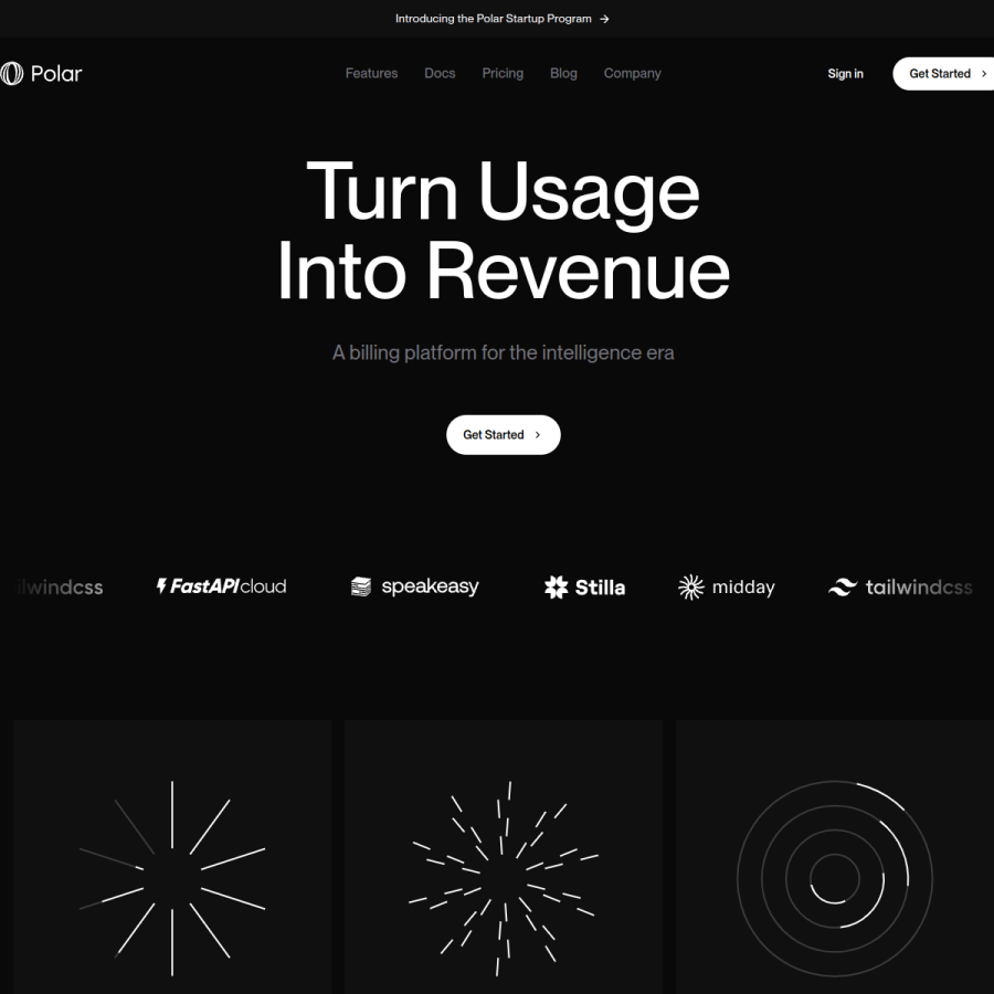 polar.sh homepage screenshot