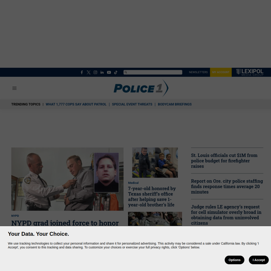 police1.com homepage screenshot