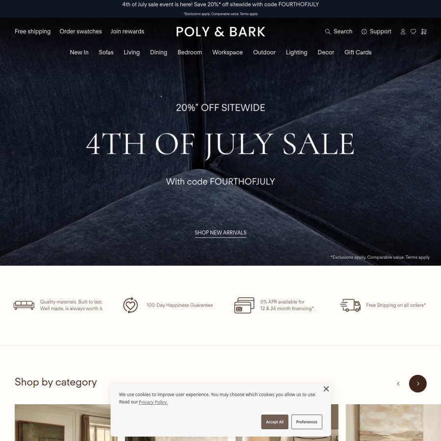 polyandbark.com homepage screenshot