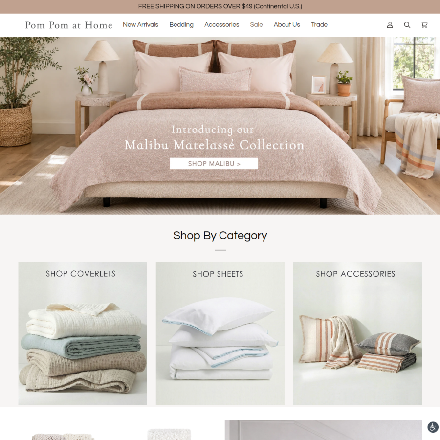 pompomathome.com homepage screenshot