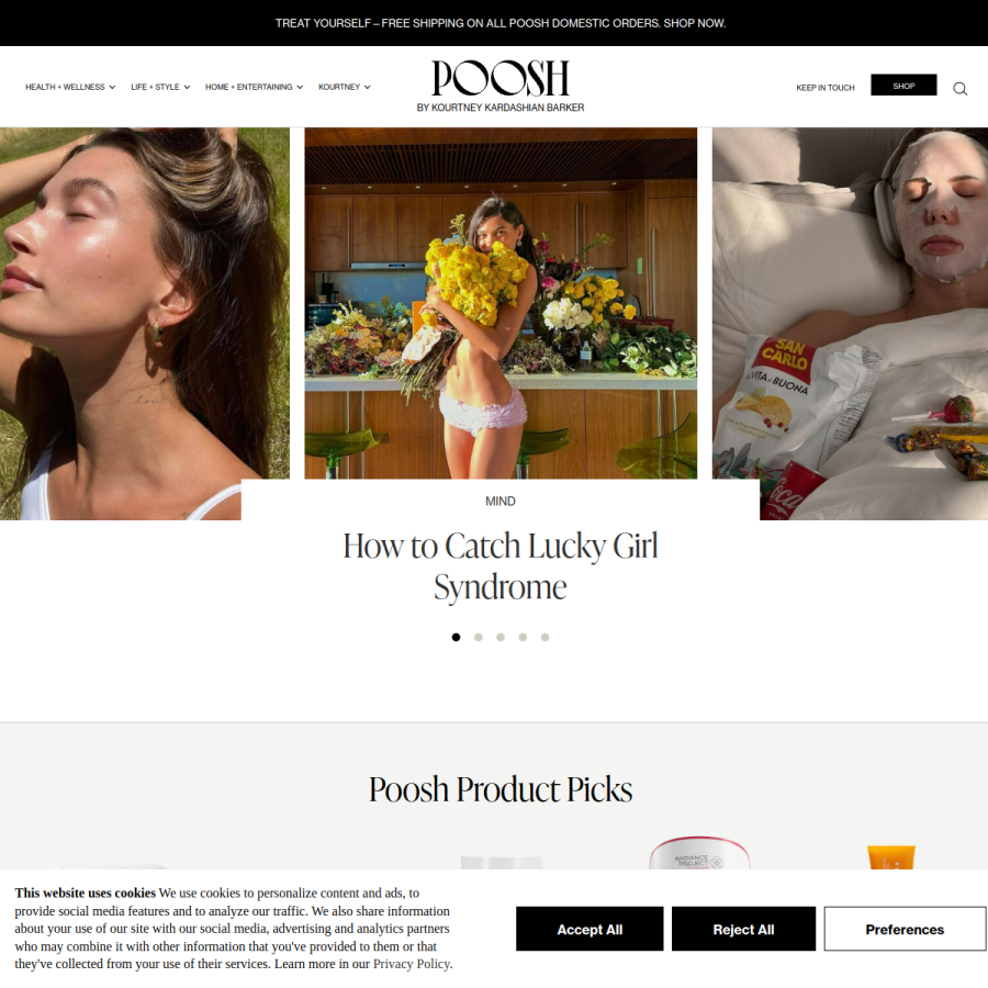 poosh.com homepage screenshot