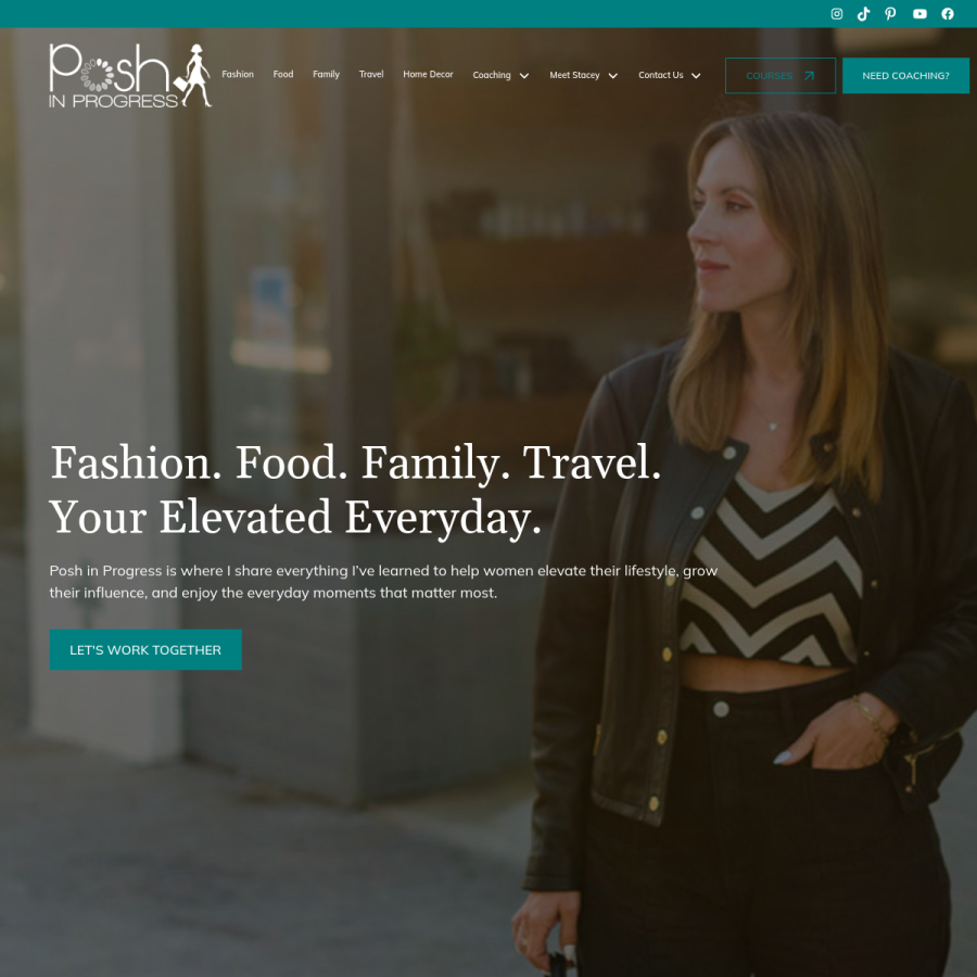 poshinprogress.com homepage screenshot