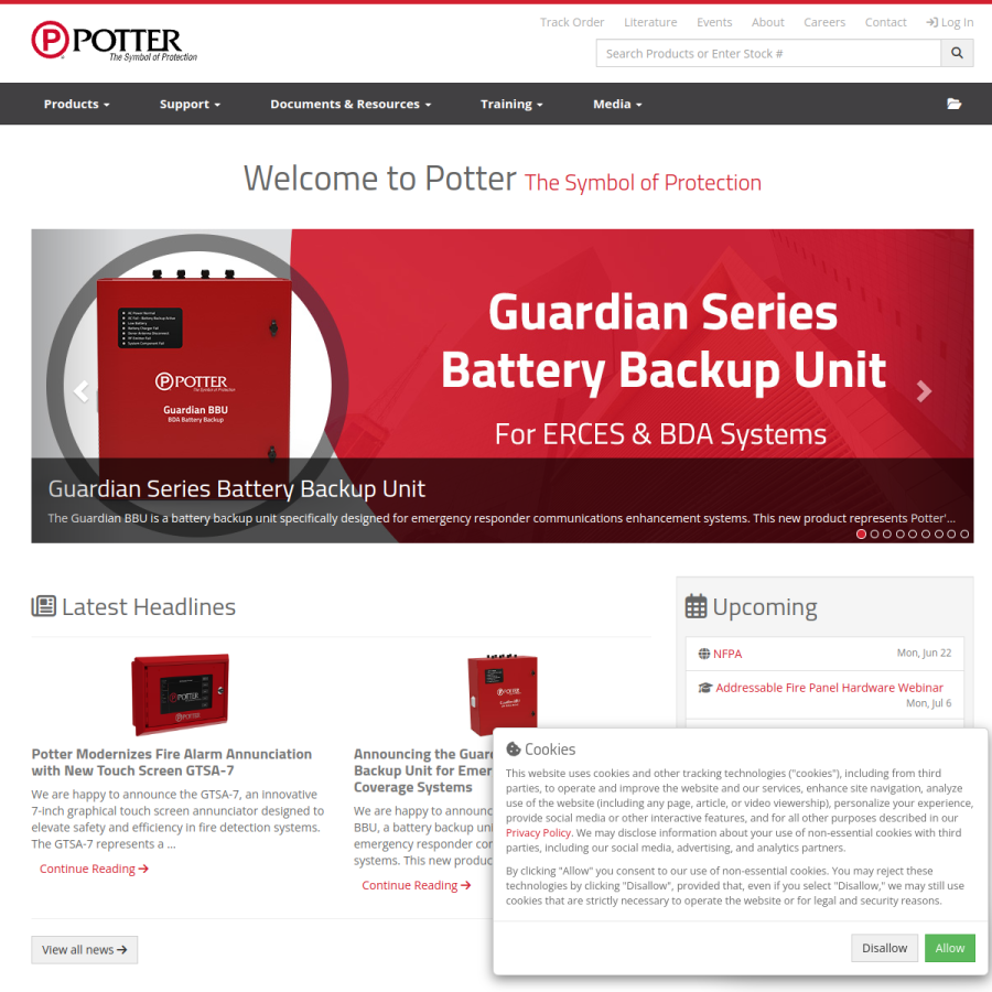 pottersignal.com homepage screenshot