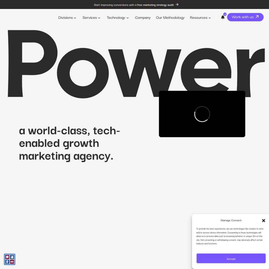 powerdigitalmarketing.com homepage screenshot