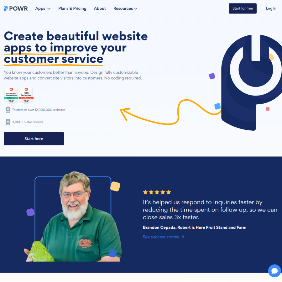 powr.io homepage screenshot