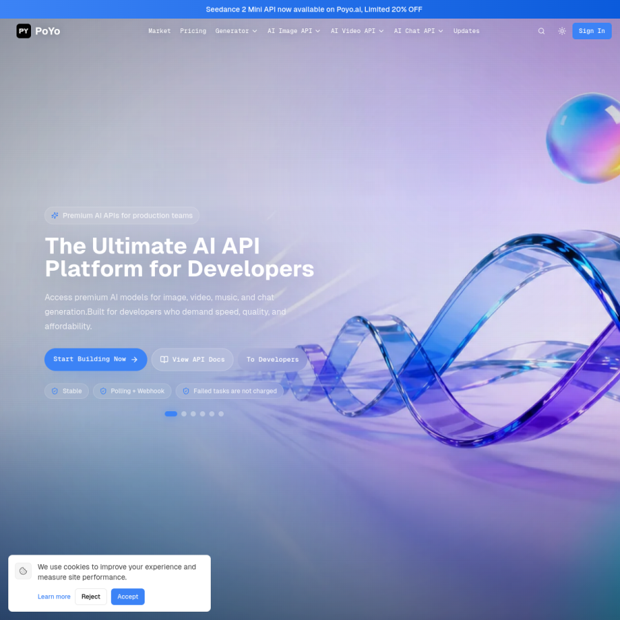 poyo.ai homepage screenshot