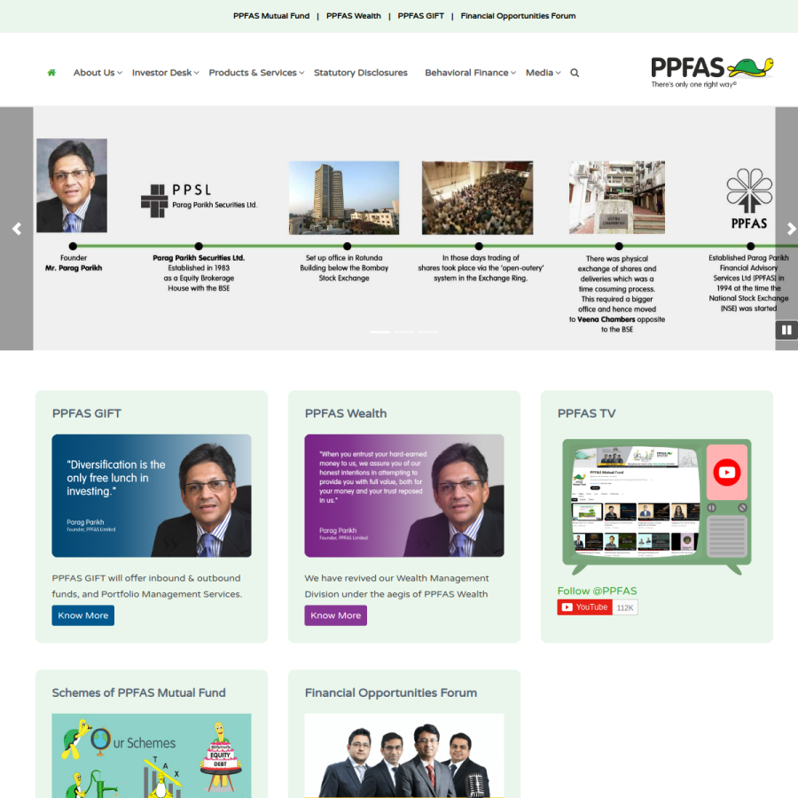 ppfas.com homepage screenshot
