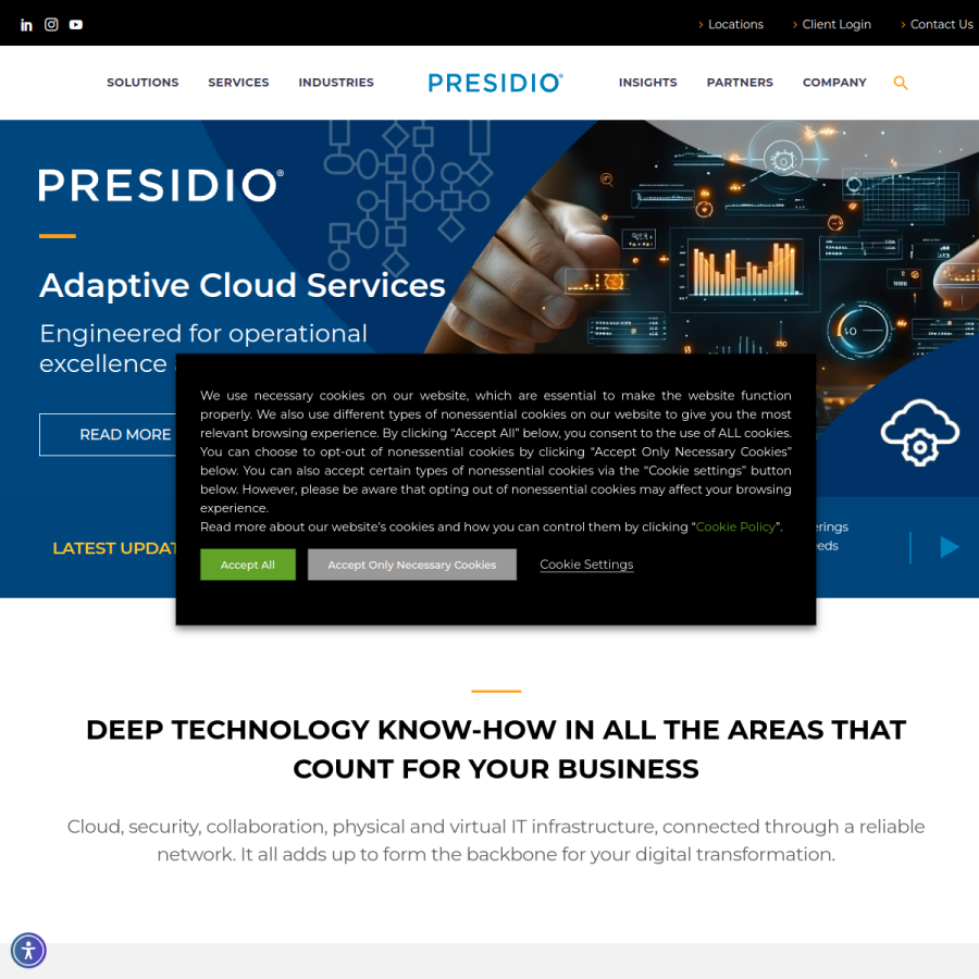 presidio.com homepage screenshot