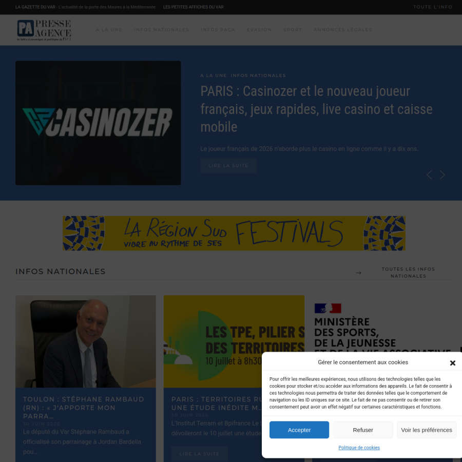 presseagence.fr homepage screenshot