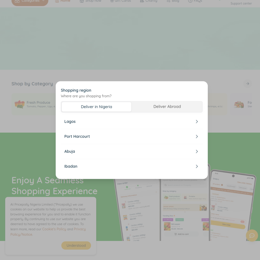 pricepally.com homepage screenshot