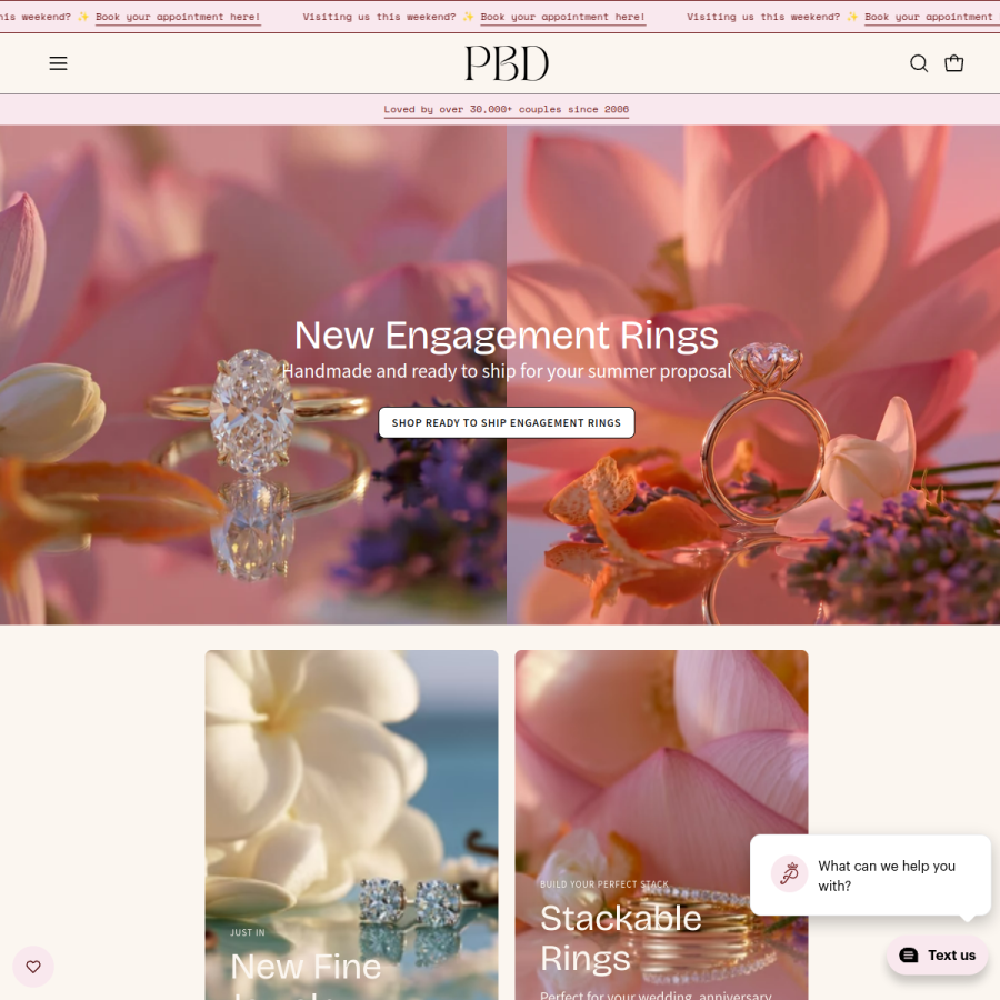 princessbridediamonds.com homepage screenshot
