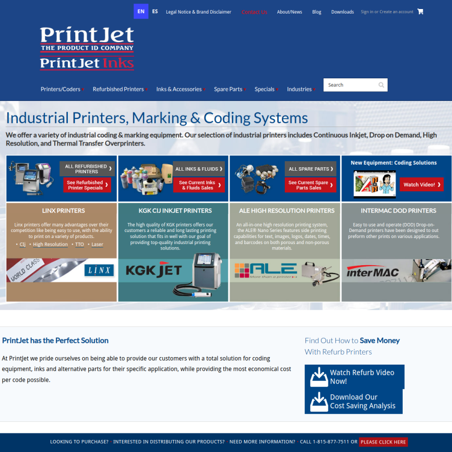 printjet.net homepage screenshot