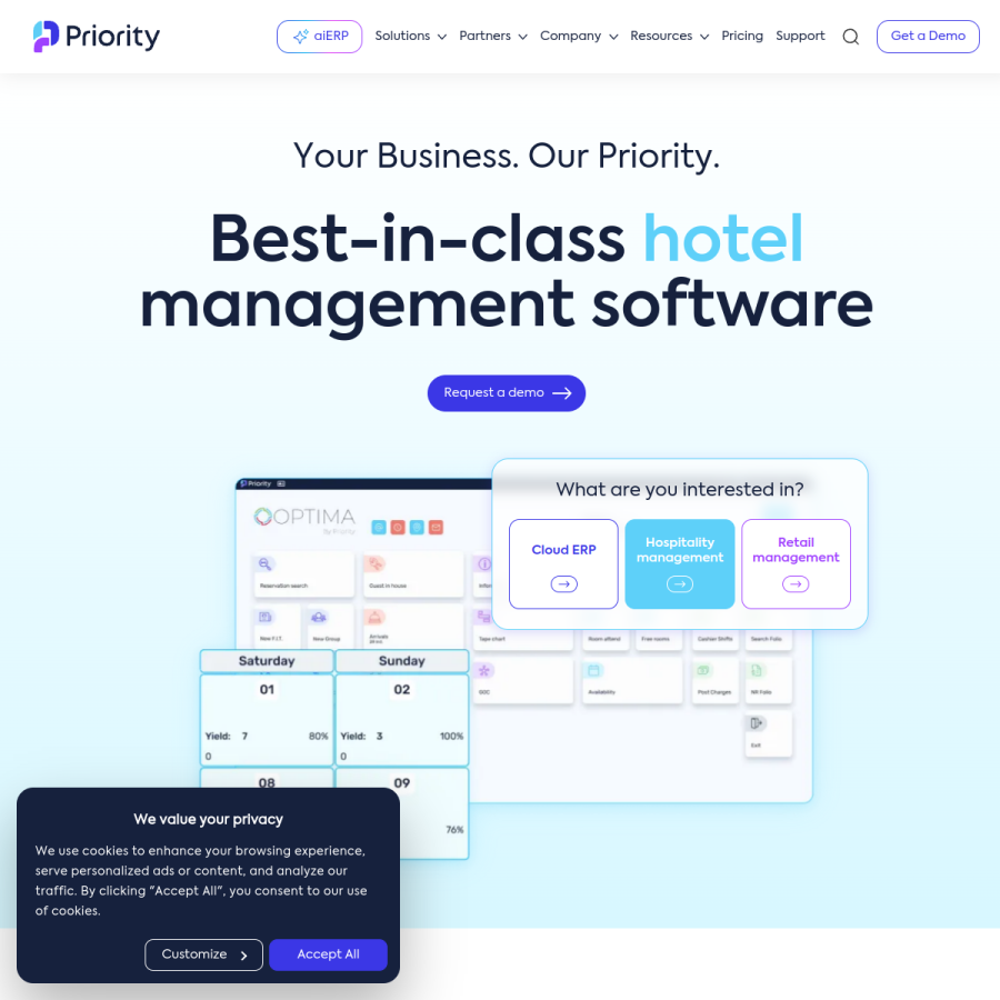 priority-software.com homepage screenshot