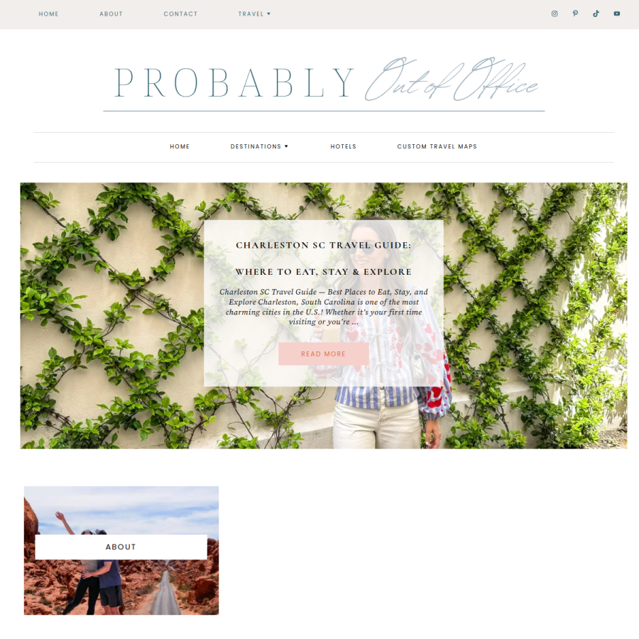 probablyoutofoffice.com homepage screenshot