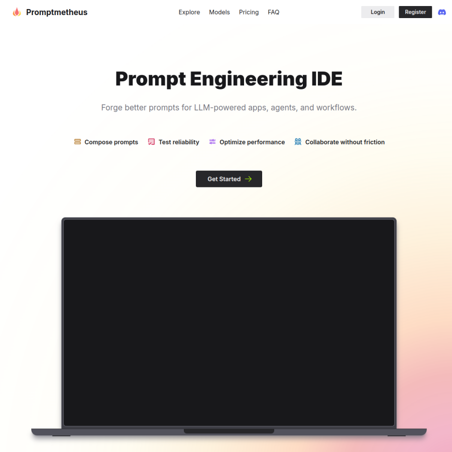 promptmetheus.com homepage screenshot