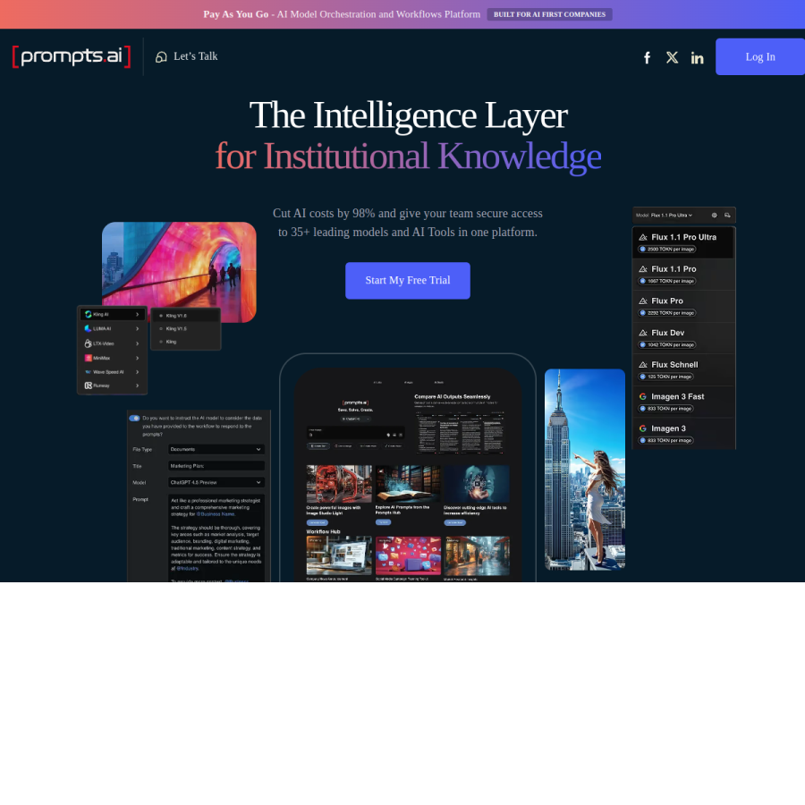 prompts.ai homepage screenshot