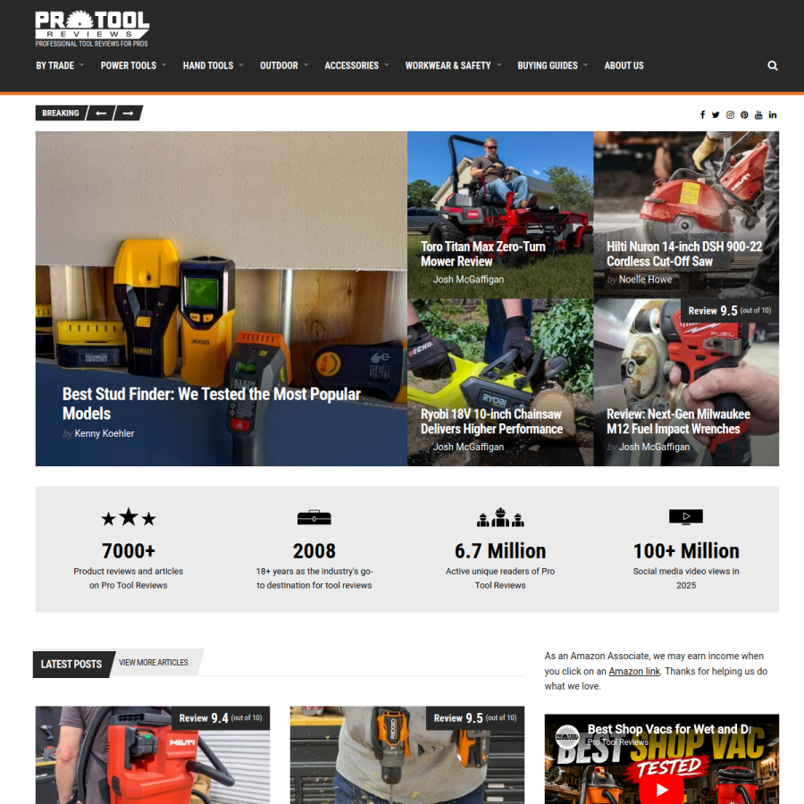 protoolreviews.com homepage screenshot