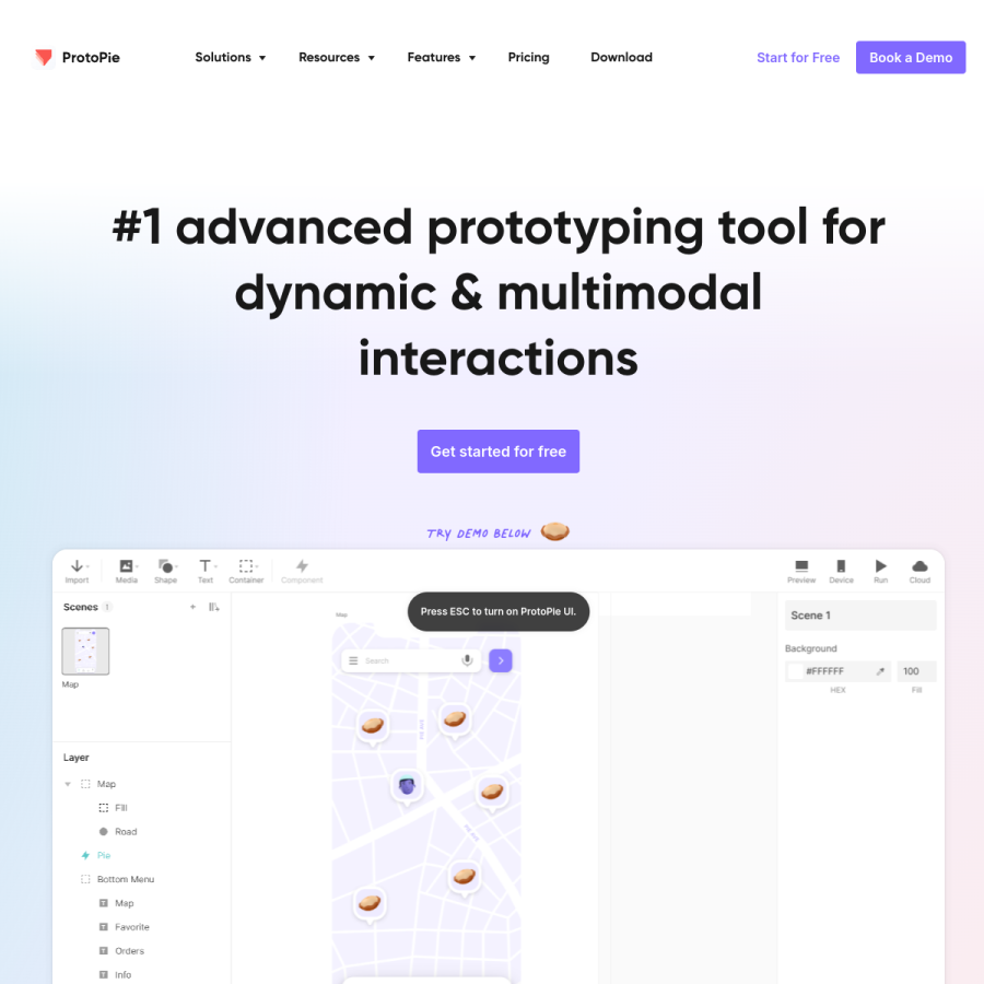 protopie.io homepage screenshot