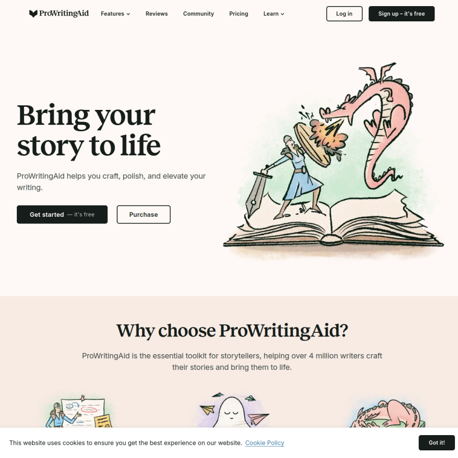 prowritingaid.com homepage screenshot