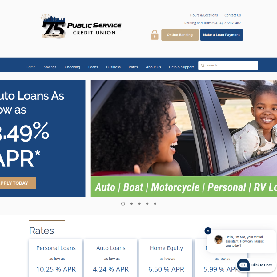pscunow.com homepage screenshot