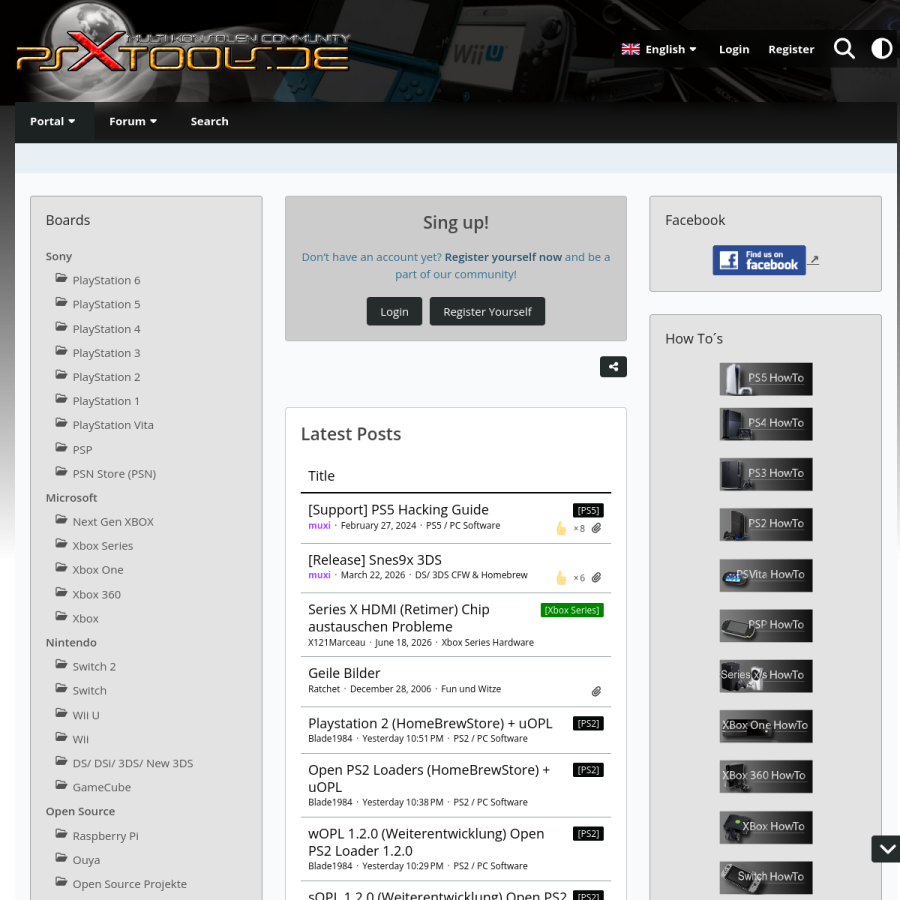 psxtools.de homepage screenshot