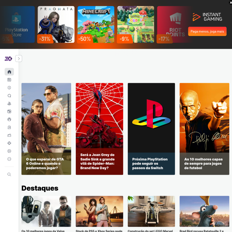 pt.ign.com homepage screenshot