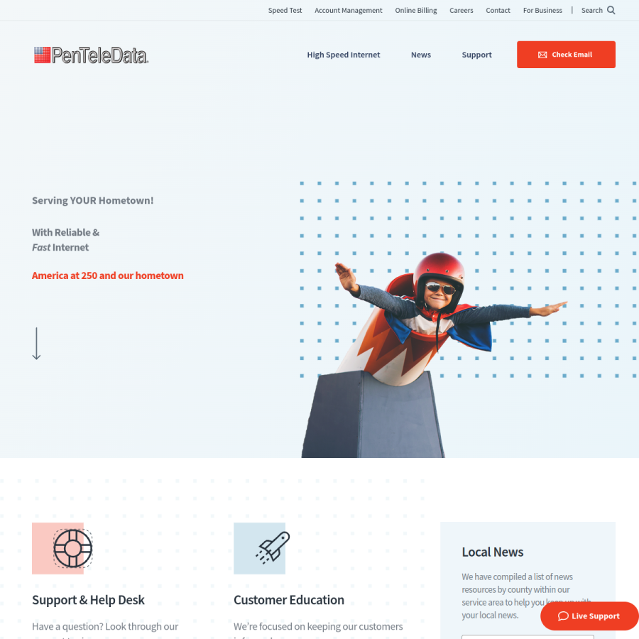 ptd.net homepage screenshot