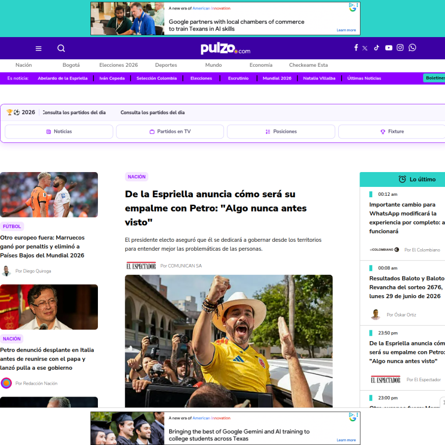 pulzo.com homepage screenshot