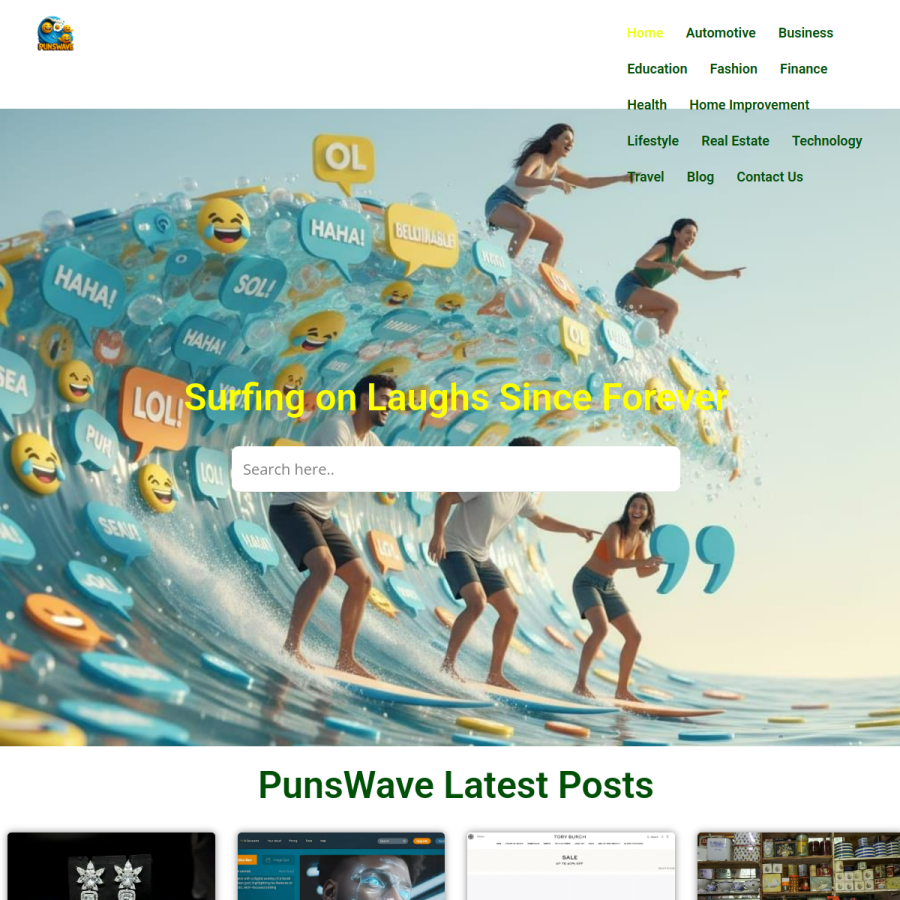 punswave.com homepage screenshot