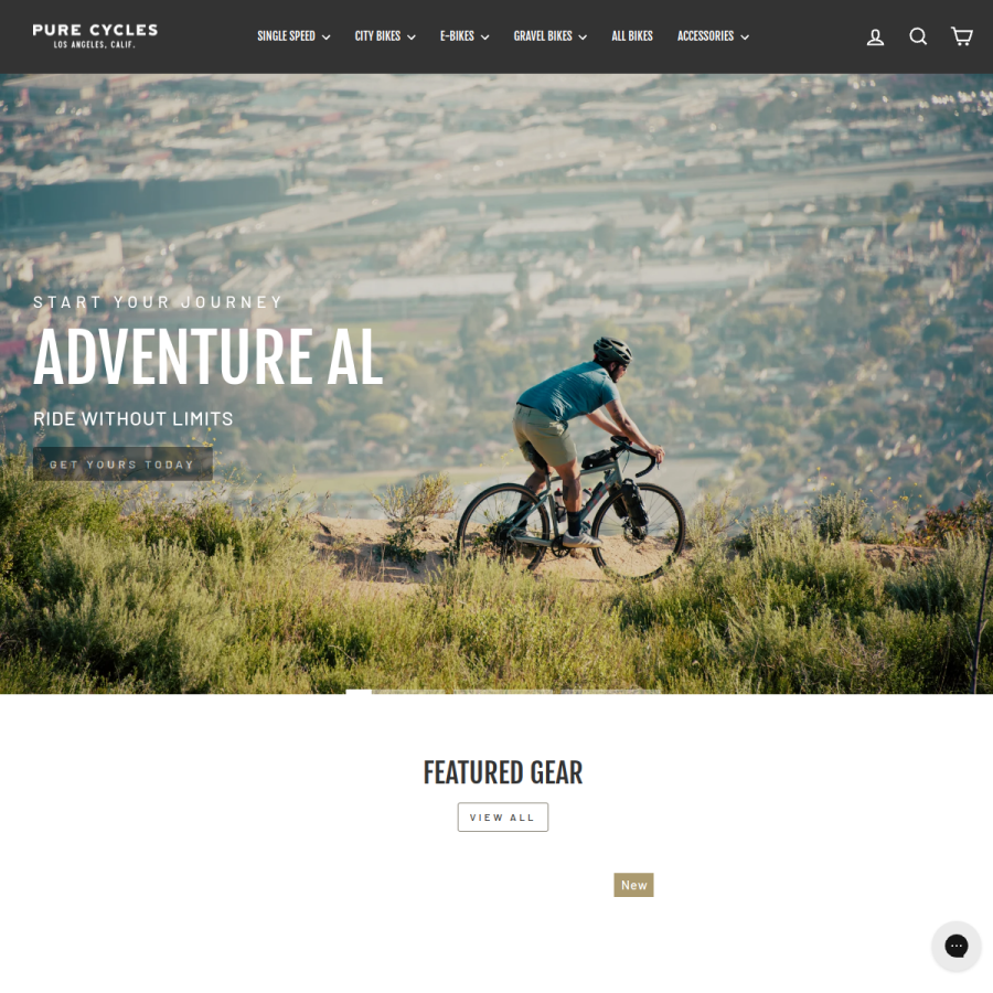 purecycles.com homepage screenshot