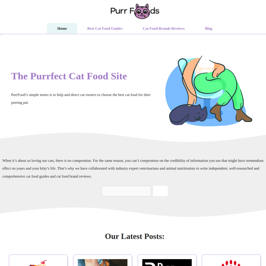 purrfoods.com homepage screenshot