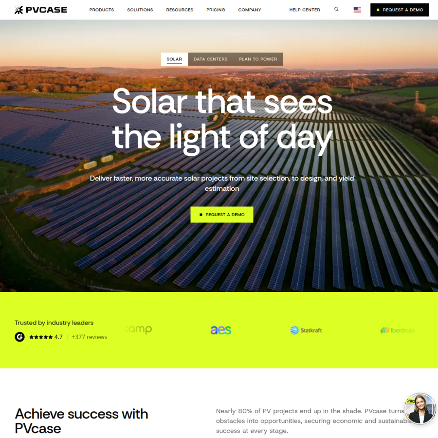 pvcase.com homepage screenshot