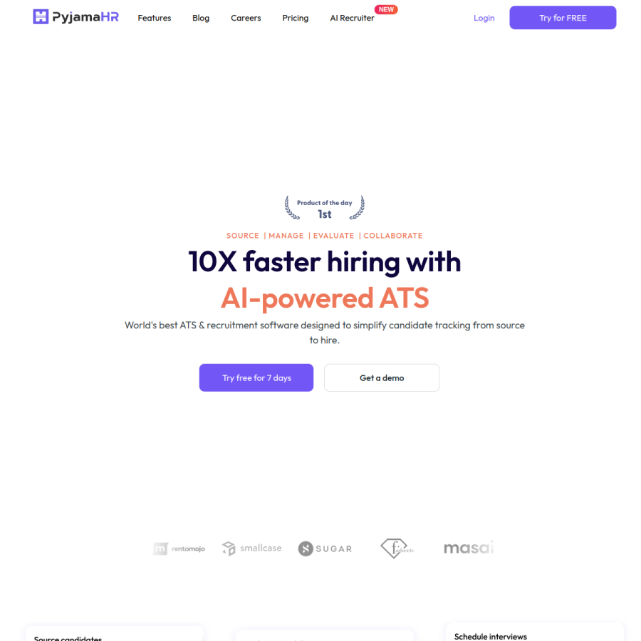 pyjamahr.com homepage screenshot