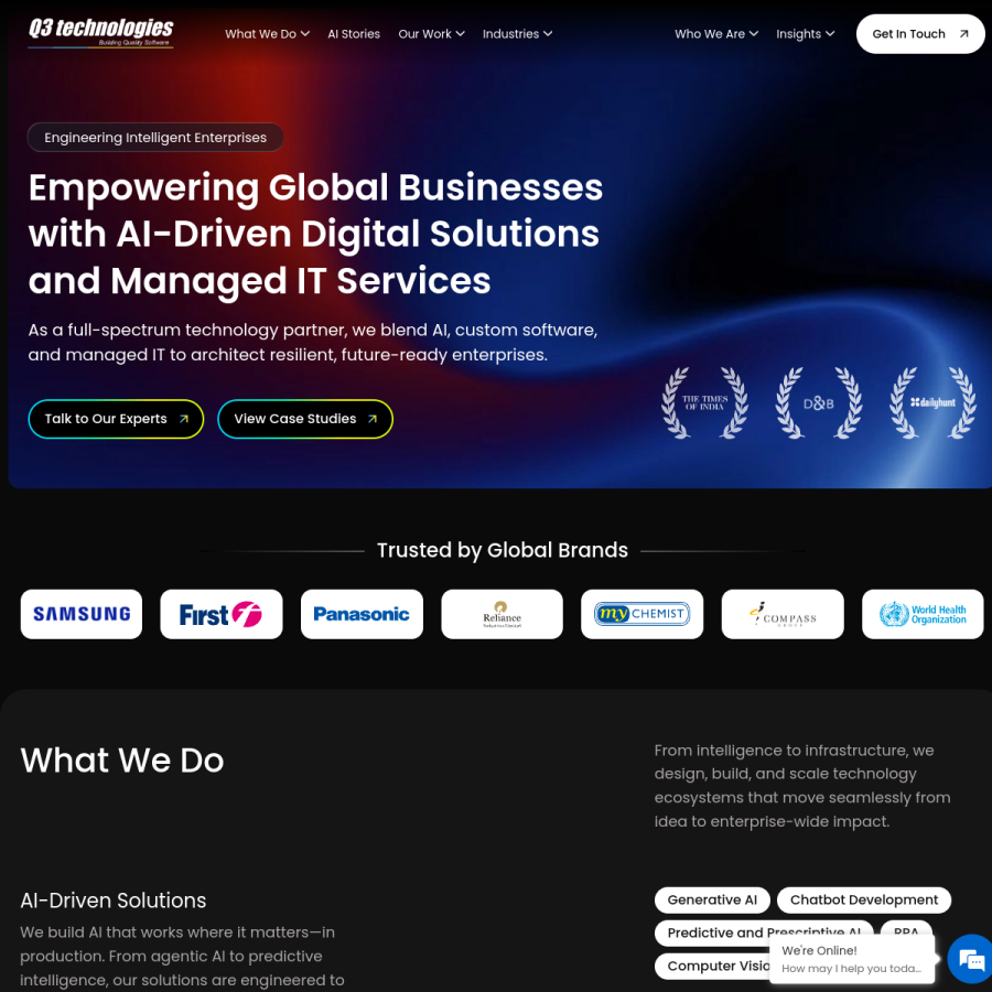 q3tech.com homepage screenshot