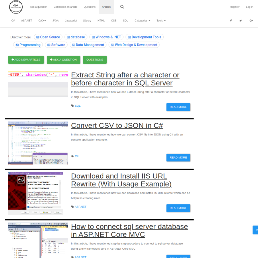 qawithexperts.com homepage screenshot